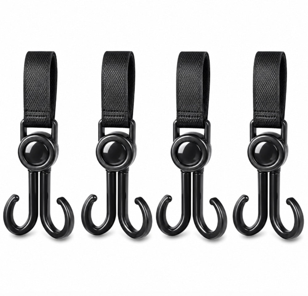 4-Pack Rotating Double Stroller Hooks | TIKA