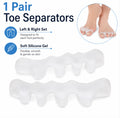 1-Pair Reusable Silicone Gel Big Toe Separators | TIKA