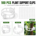 100-Pack Plant Trellis Clips for Tomatoes & Vines | TIKA