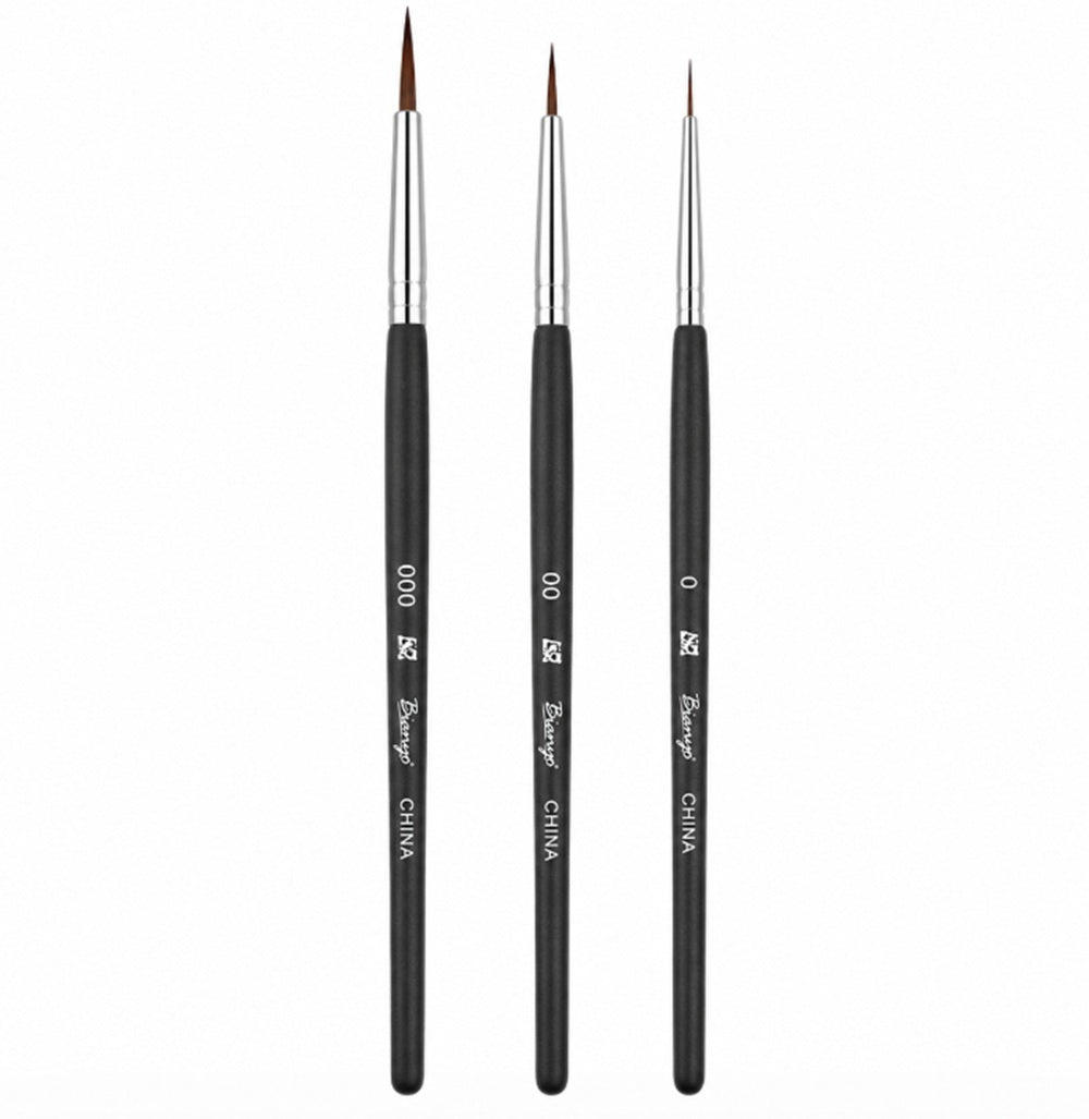 3-Piece Nail Art Dotting & Fine Liner Brush Set | TIKA