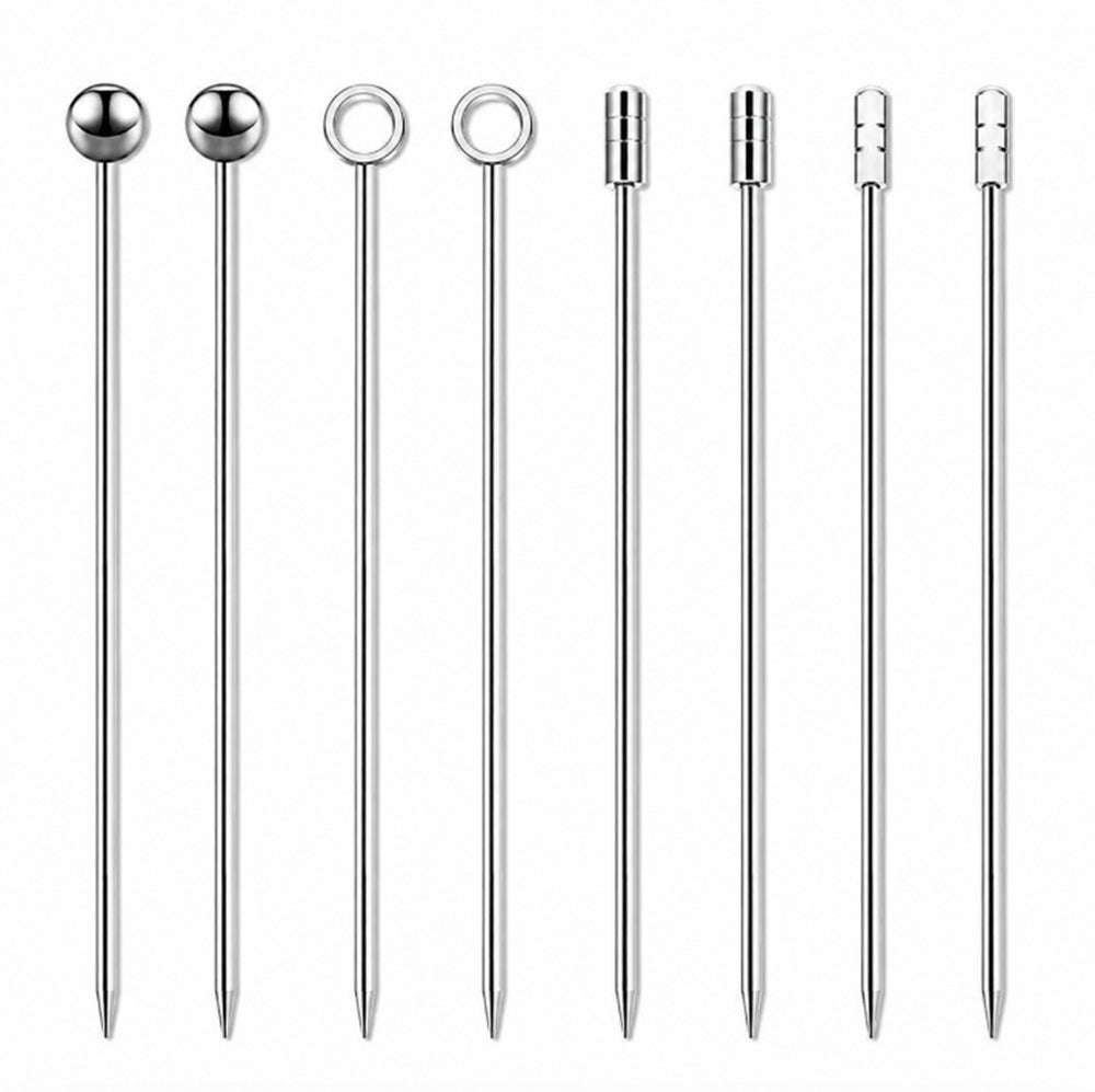 8-Pack Stainless Steel Reusable Cocktail Picks | TIKA