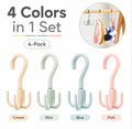 4-Pack Rotating Tie & Belt Accessory Hangers | TIKA