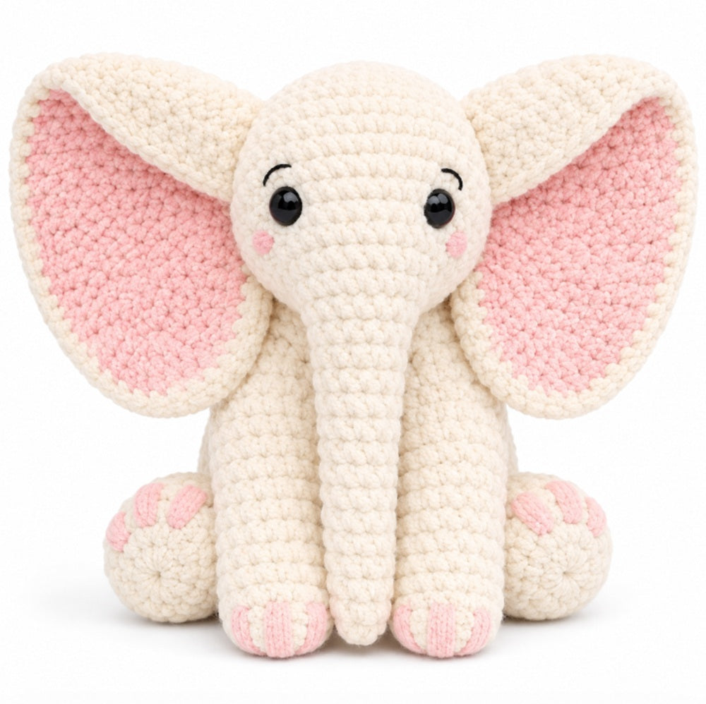 13-Inch Elephant Crochet Kit for Beginners | TIKA