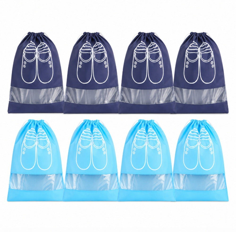 8-Pack Drawstring Travel Shoe Bags | TIKA