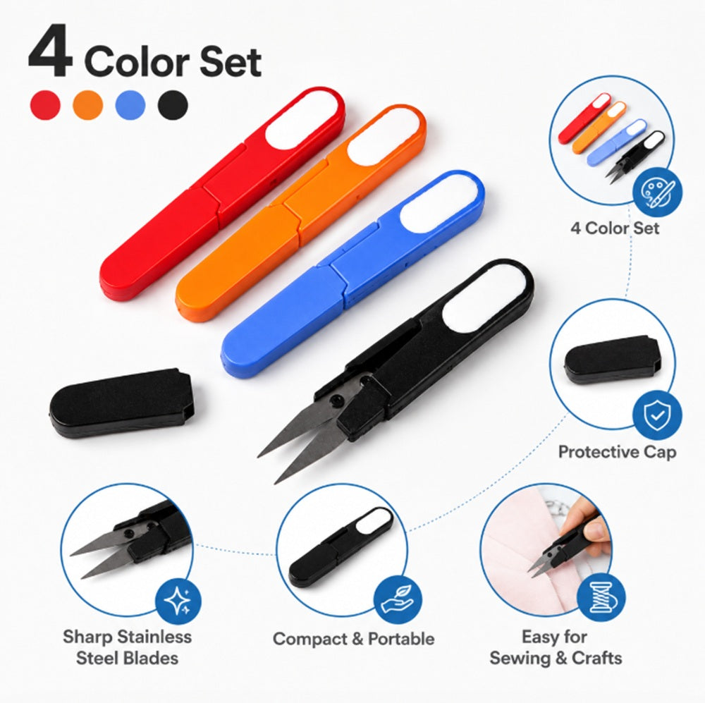 4-Pack Precision Sewing & Embroidery Thread Snips | TIKA