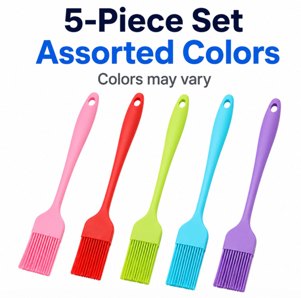 5-Piece Silicone Basting Brush Set for BBQ & Baking | TIKA