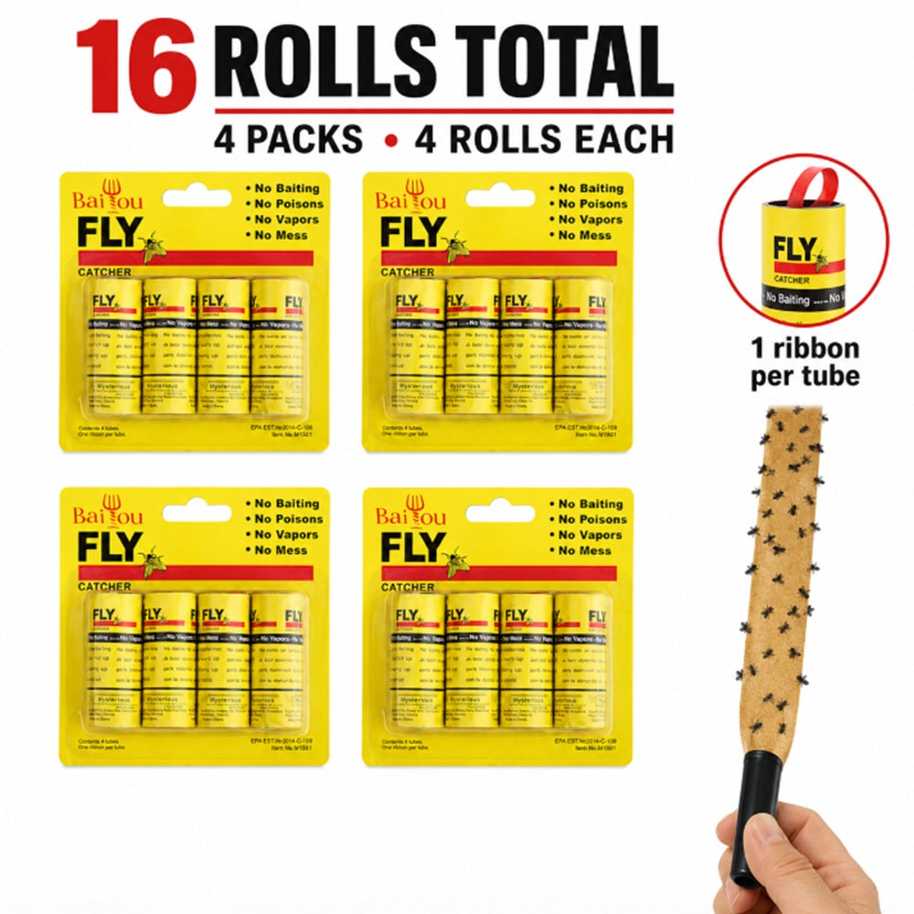 16-Pack Hanging Sticky Fly Strips | TIKA