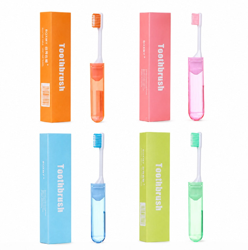 4-Pack Folding Travel Toothbrushes | TIKA