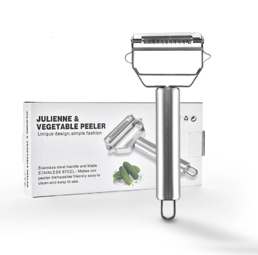 Stainless Steel Dual-Blade Peeler & Julienne Slicer – TIKA