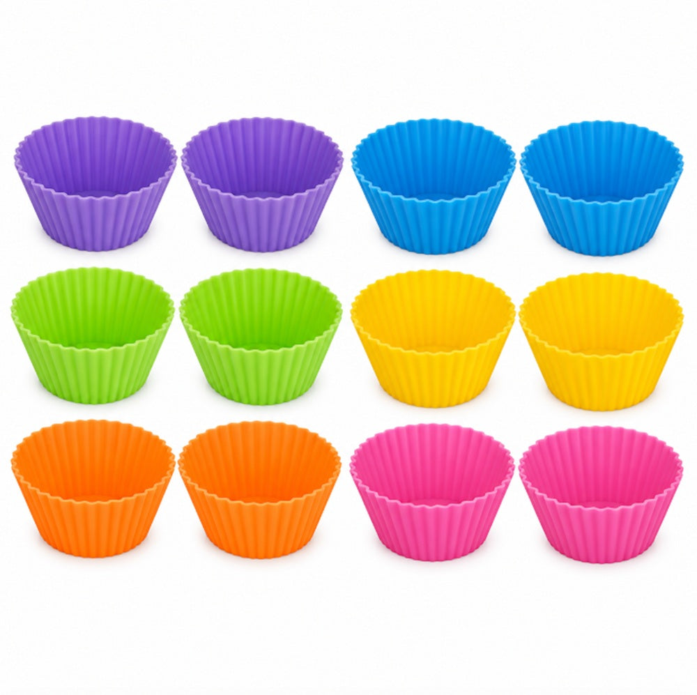 12-Pack Reusable Silicone Cupcake Liners | TIKA