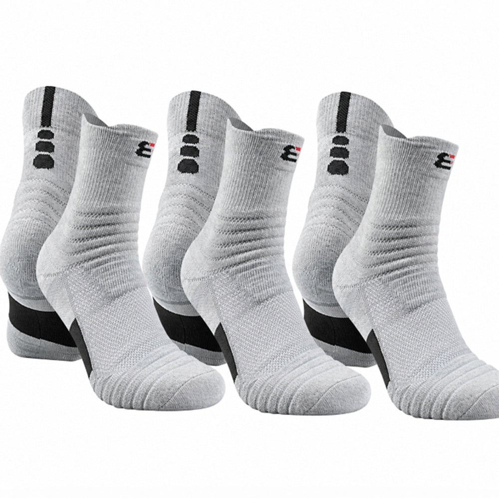 3-Pair Men’s Cotton Compression Athletic Socks | TIKA