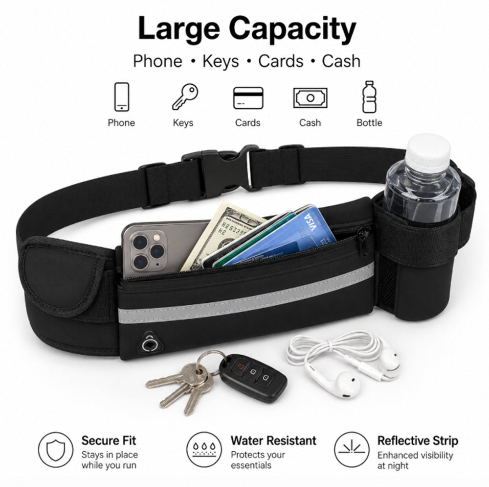 Adjustable Water-Resistant Running Belt | TIKA