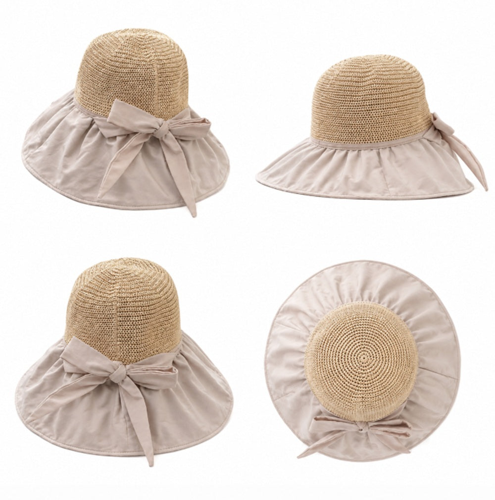 Women's UPF 50+ Wide Brim Foldable Straw Sun Hat | TIKA