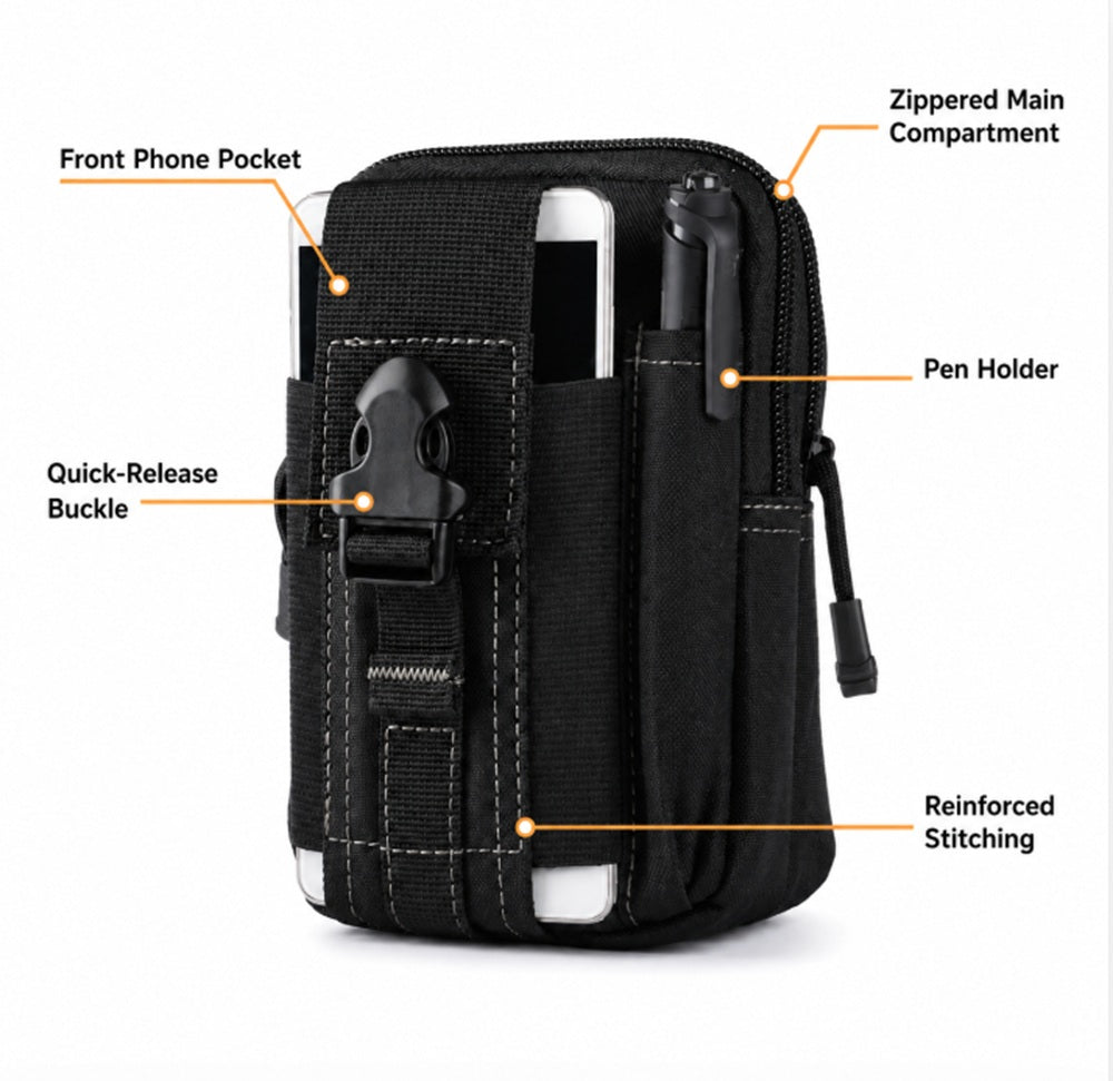 Nylon Tactical Waist Pack & Phone Pouch | TIKA