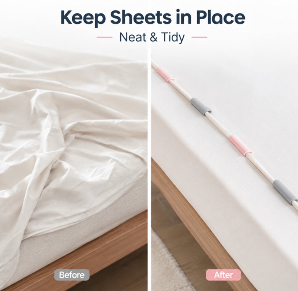 24-Pack Plastic Bed Sheet Holder Clips | TIKA