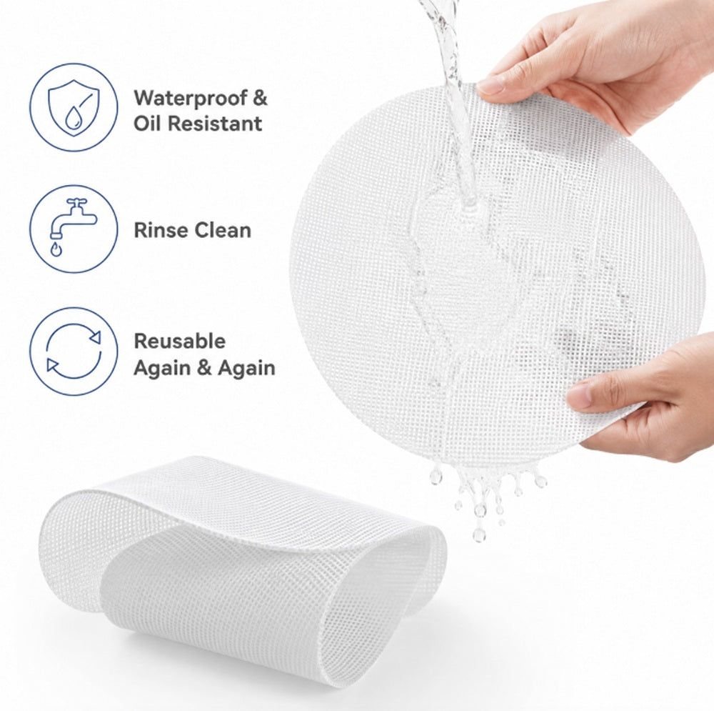 4-Pack Round Silicone Mesh Steamer Liners | TIKA
