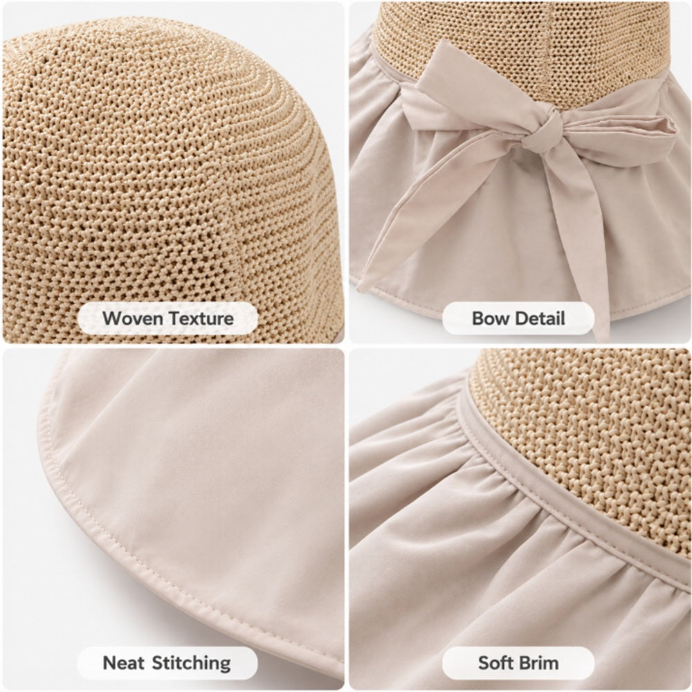 Women's UPF 50+ Wide Brim Foldable Straw Sun Hat | TIKA