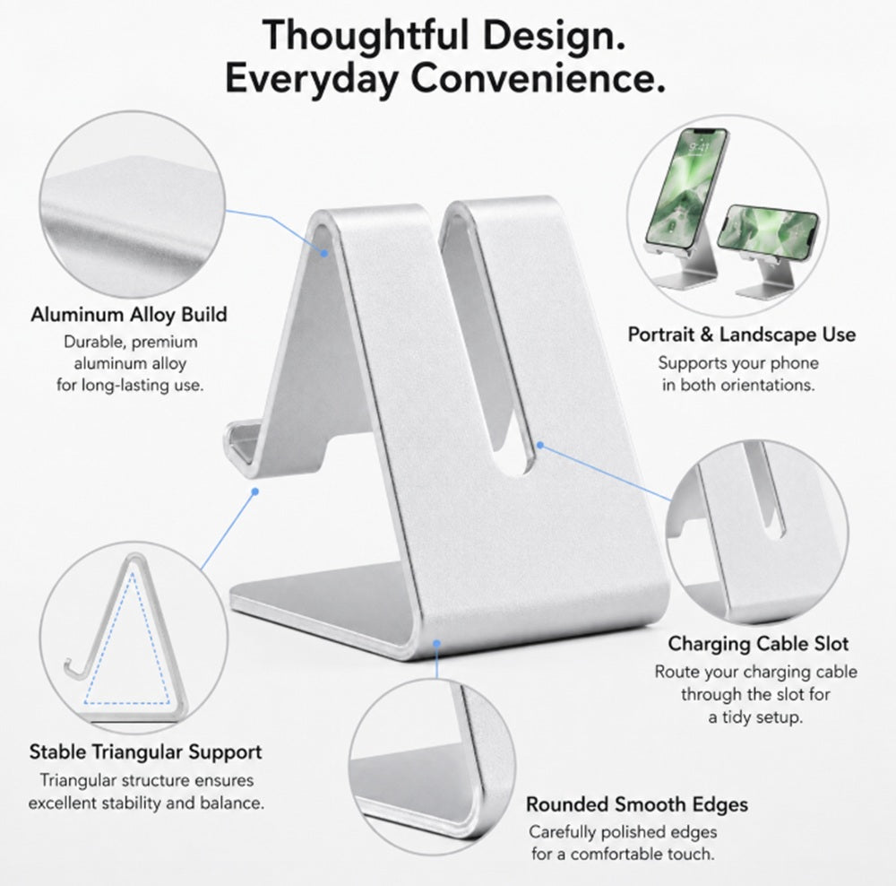 Aluminum Phone & Tablet Desk Stand | TIKA