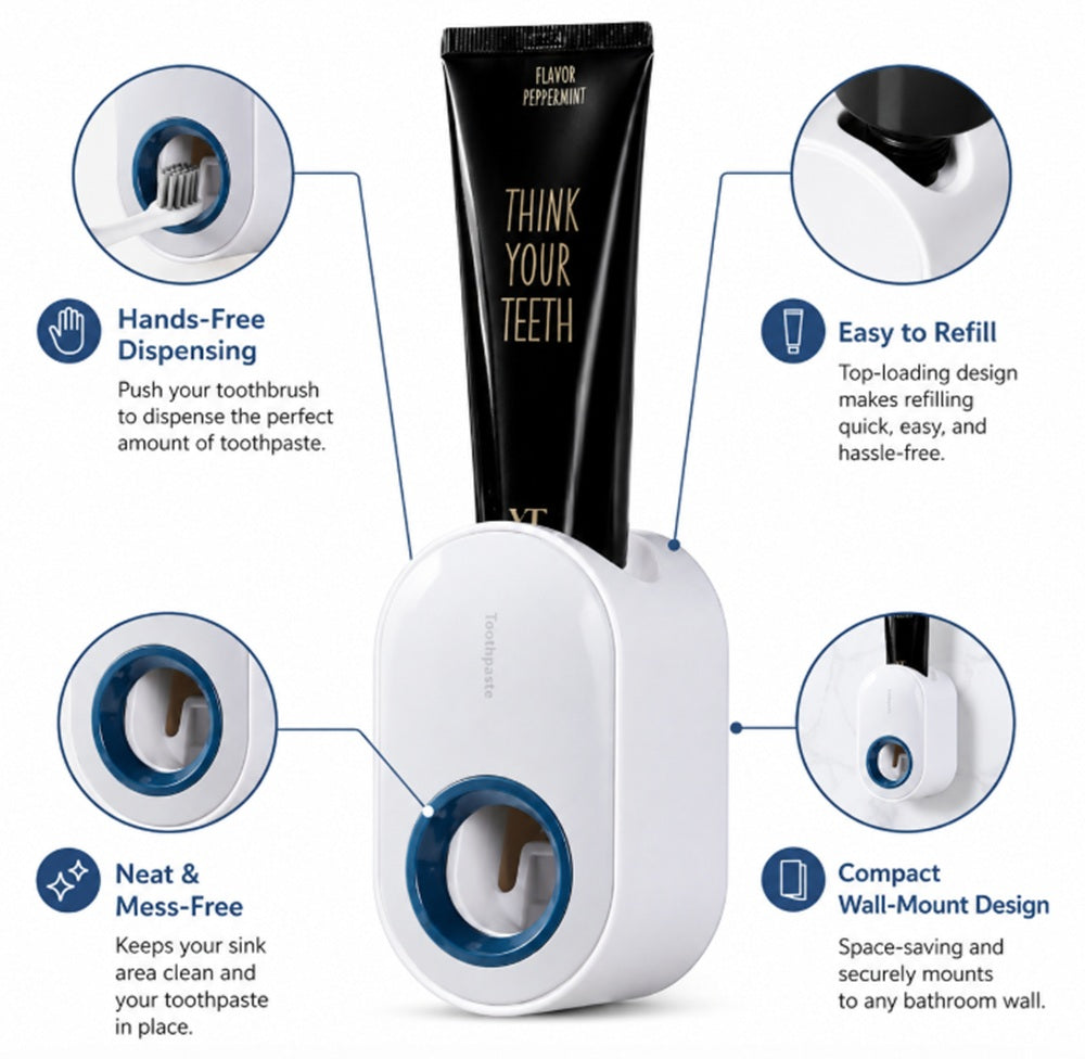 Automatic Wall-Mounted Toothpaste Dispenser | TIKA