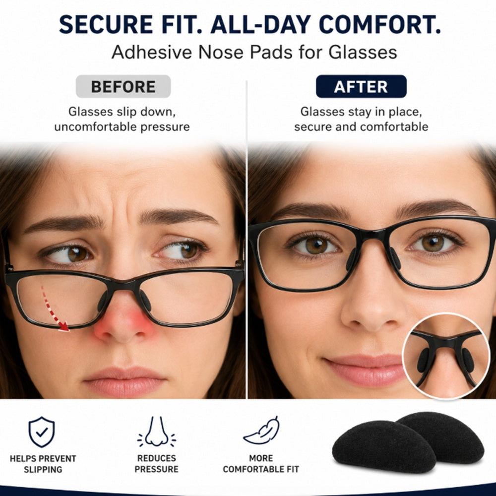 10-Pair Self-Adhesive Foam Nose Pads for Glasses | TIKA