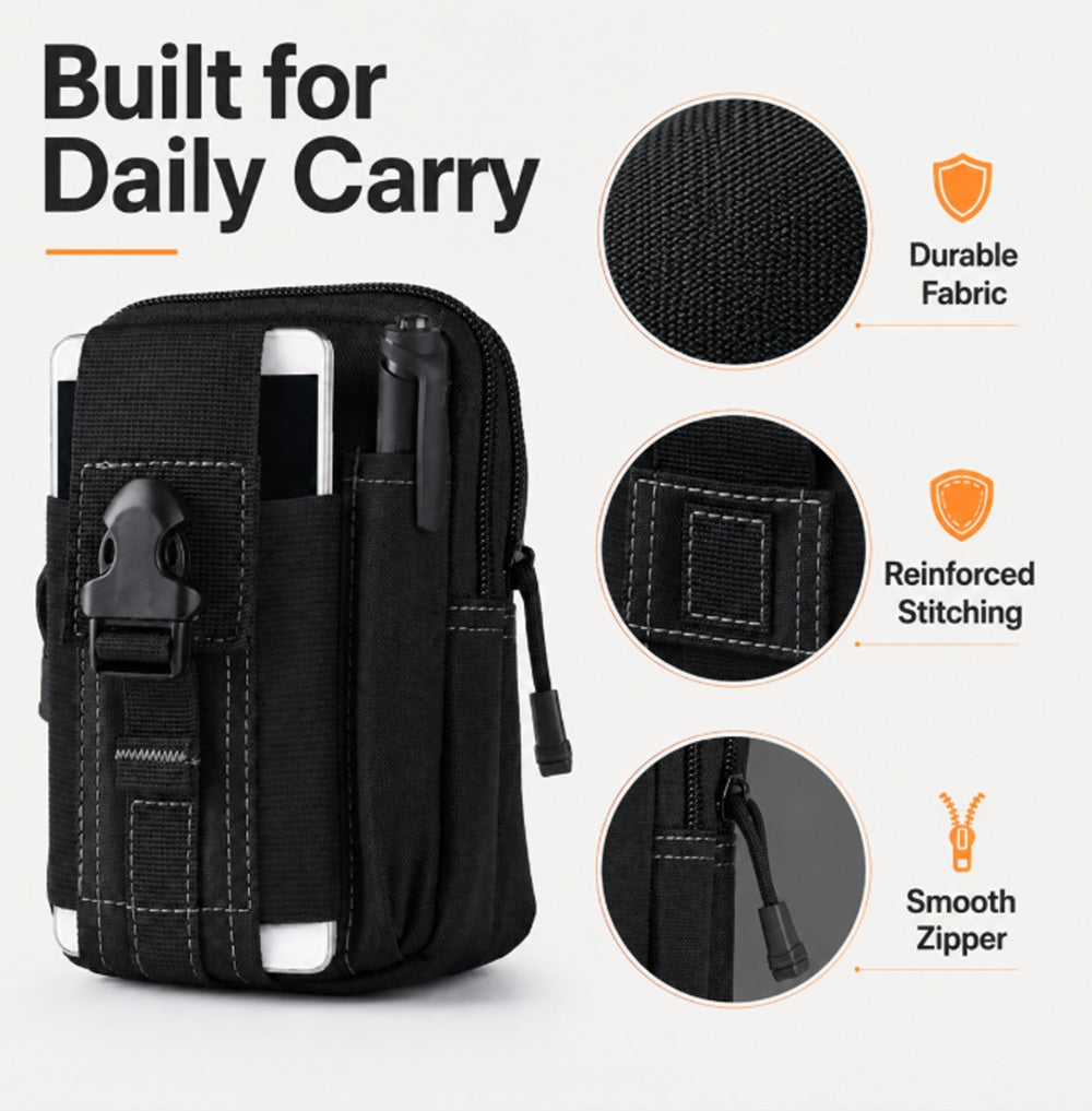 Nylon Tactical Waist Pack & Phone Pouch | TIKA