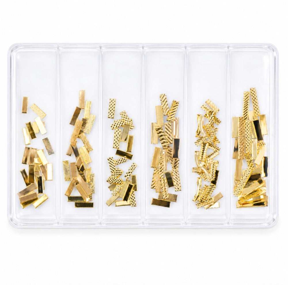 3D Nail Art Rhinestone & Gold-Tone Charm Kit | TIKA