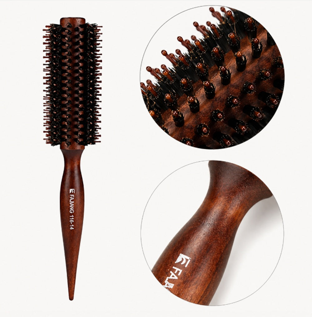 2.2in Round Hair Brush with Wooden Handle | TIKA