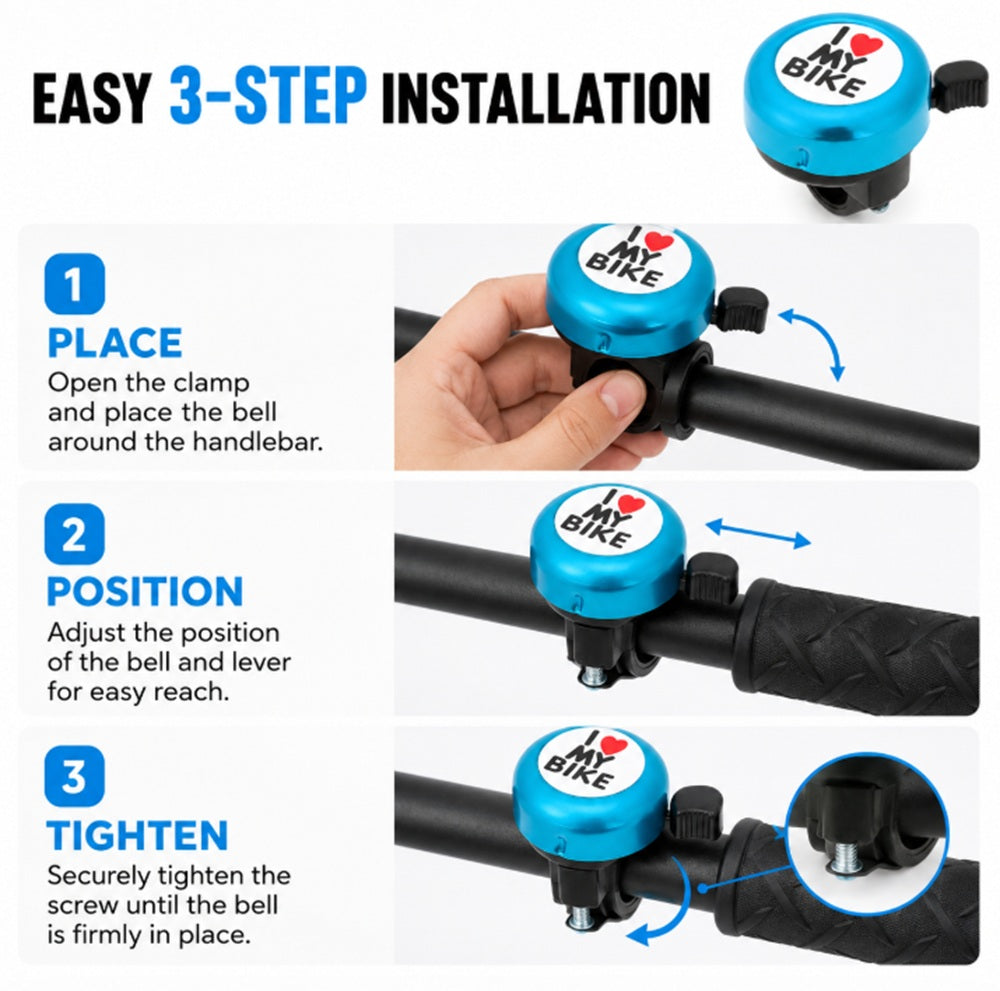 Metal Bicycle Bell for Handlebar Mounting | TIKA