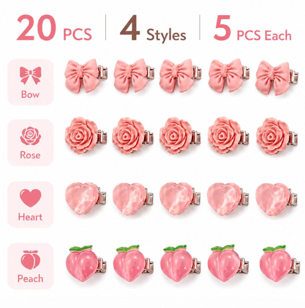 20-Pack Mini Non-Slip Hair Clips for Baby Girls | TIKA