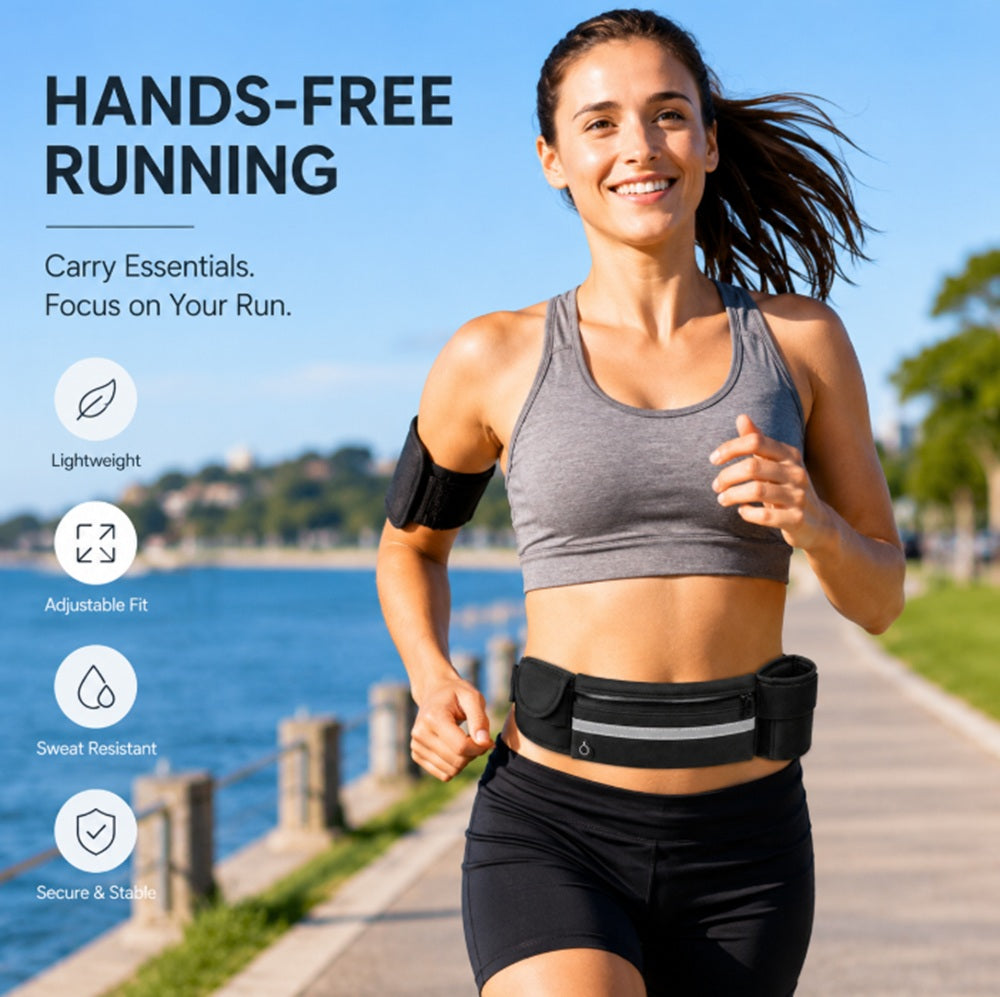 Adjustable Water-Resistant Running Belt | TIKA