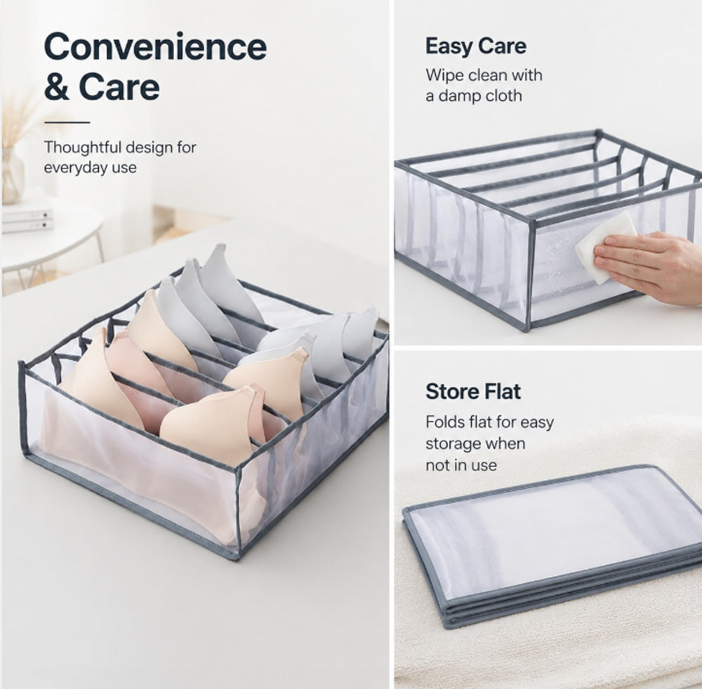 Foldable Drawer Organizer for Underwear, Bras & Socks | TIKA