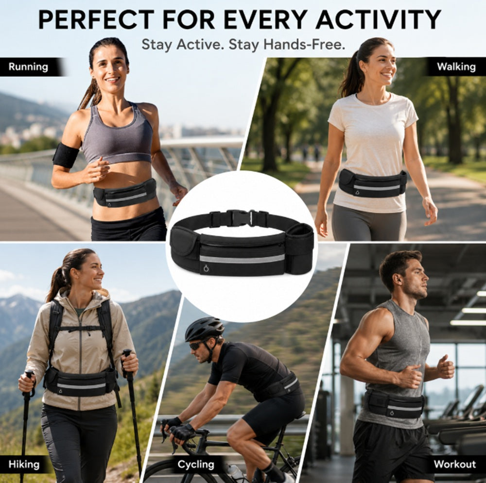 Adjustable Water-Resistant Running Belt | TIKA