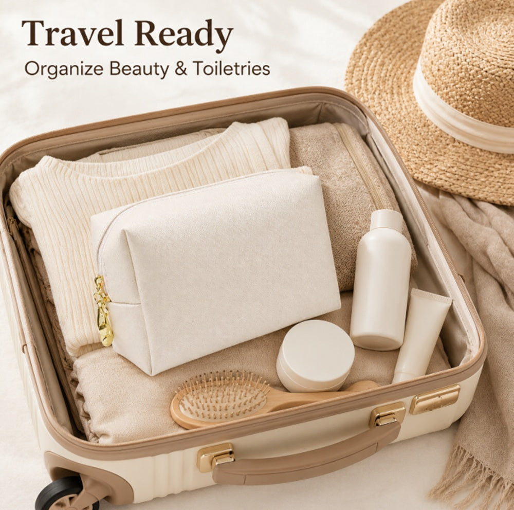 PU Leather Makeup Bag & Cosmetic Organizer Pouch | TIKA