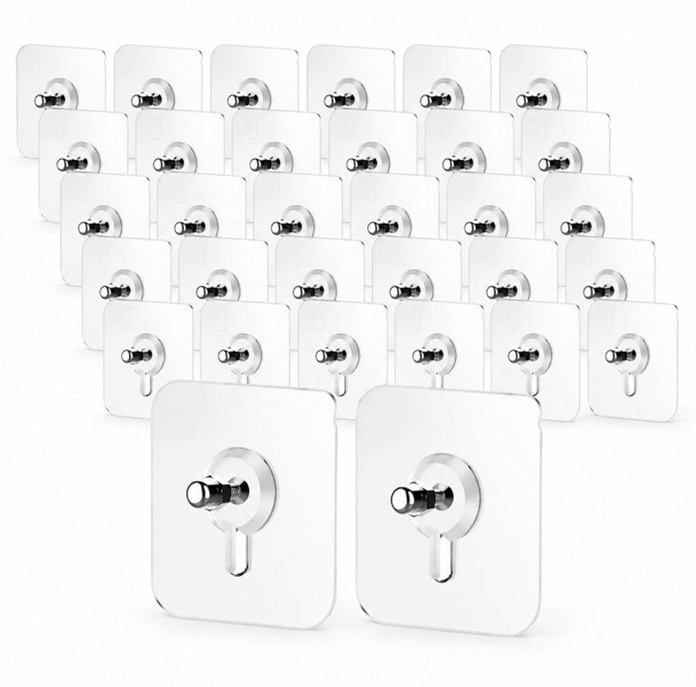 30-Pack Self-Adhesive No-Drill Wall Hooks | TIKA