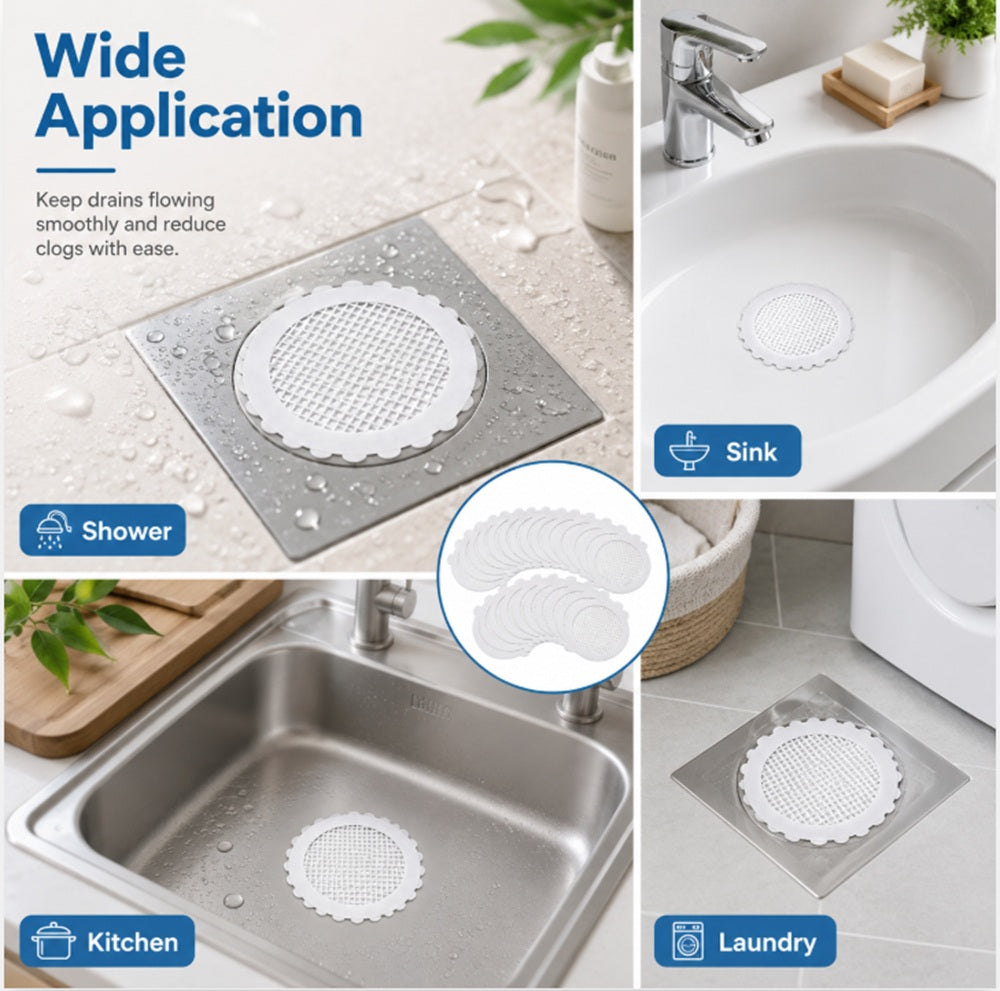 25-Piece Disposable Drain Hair Catcher Covers | TIKA