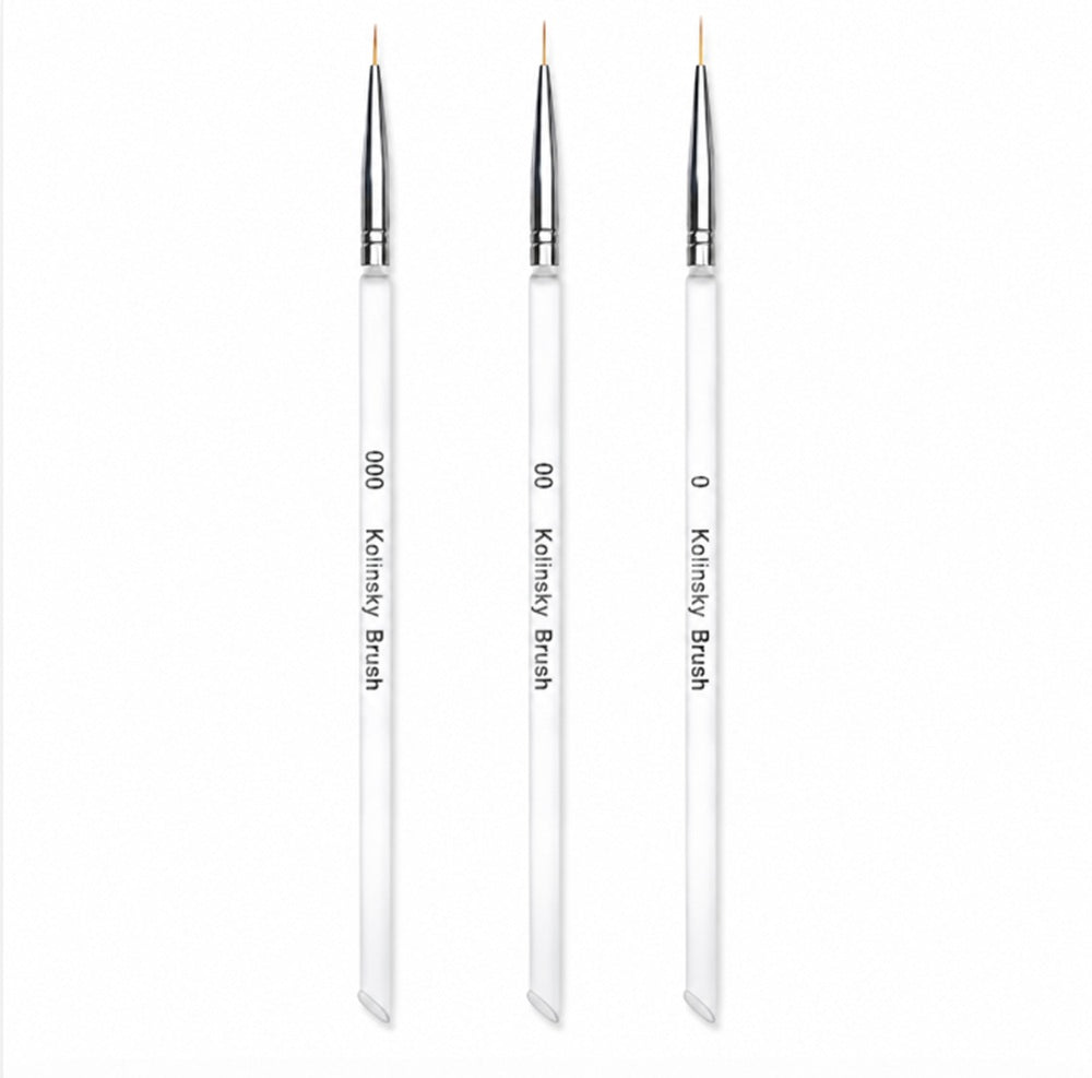 3-Pack Fine Liner Nail Art Brushes | TIKA