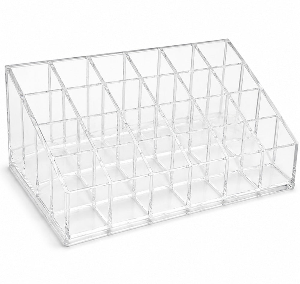 24-Slot Acrylic Lipstick Holder & Makeup Organizer | TIKA