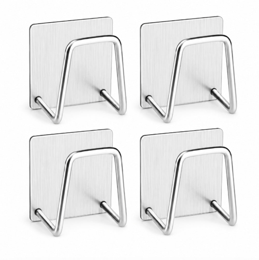 4-Pack Stainless Steel Adhesive Sink Sponge Holders | TIKA