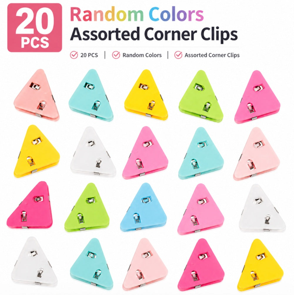 20-Pack Triangle Corner Bookmarks & Page Clips | TIKA
