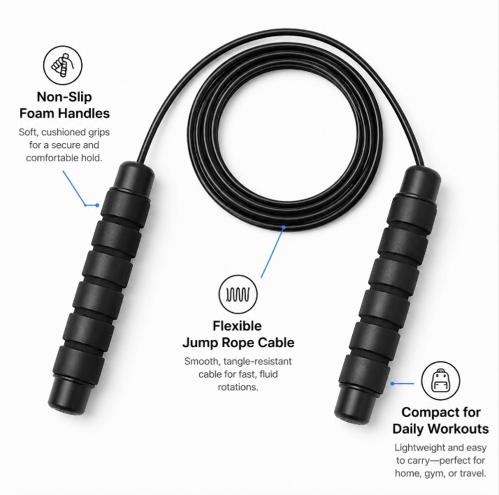 Adjustable Speed Jump Rope for Fitness & Boxing | TIKA