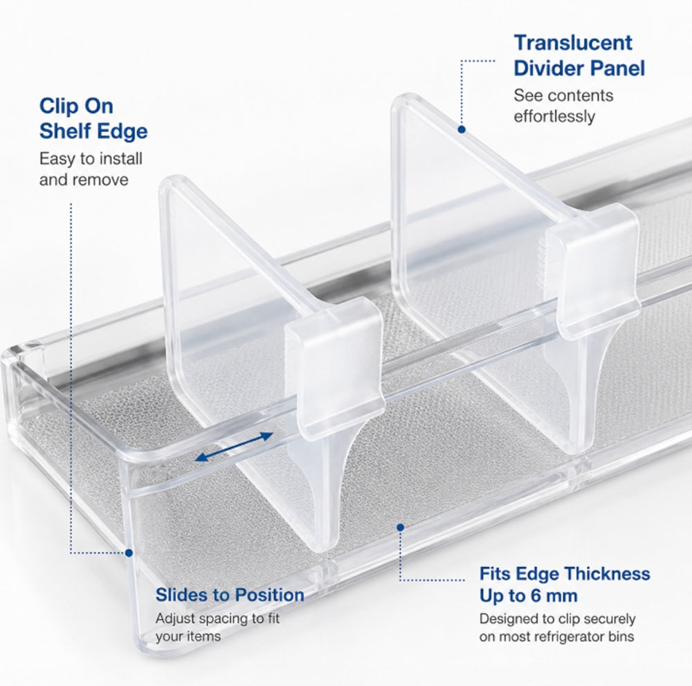 8-Piece Refrigerator Shelf Divider Organizer Set | TIKA