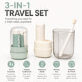3-in-1 Travel Toothbrush & Toothpaste Case with Cup | TIKA