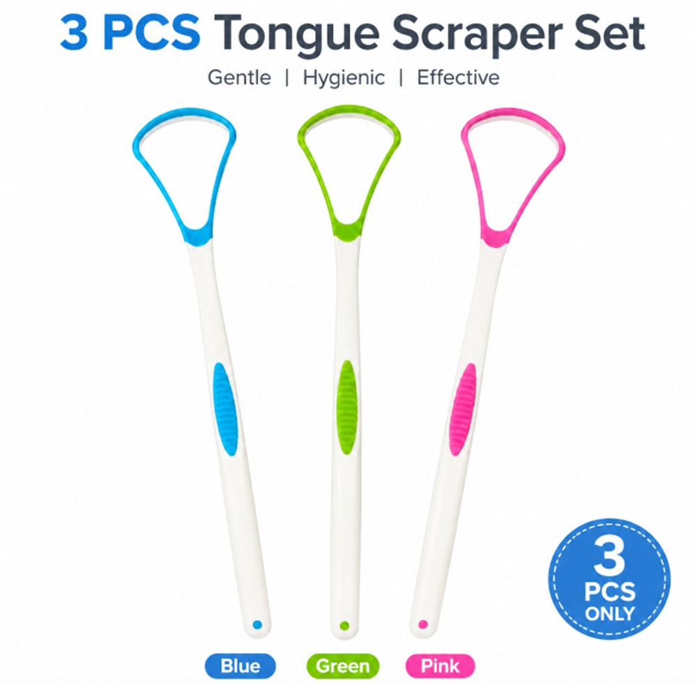3-Pack Reusable Tongue Scrapers for Adults | TIKA