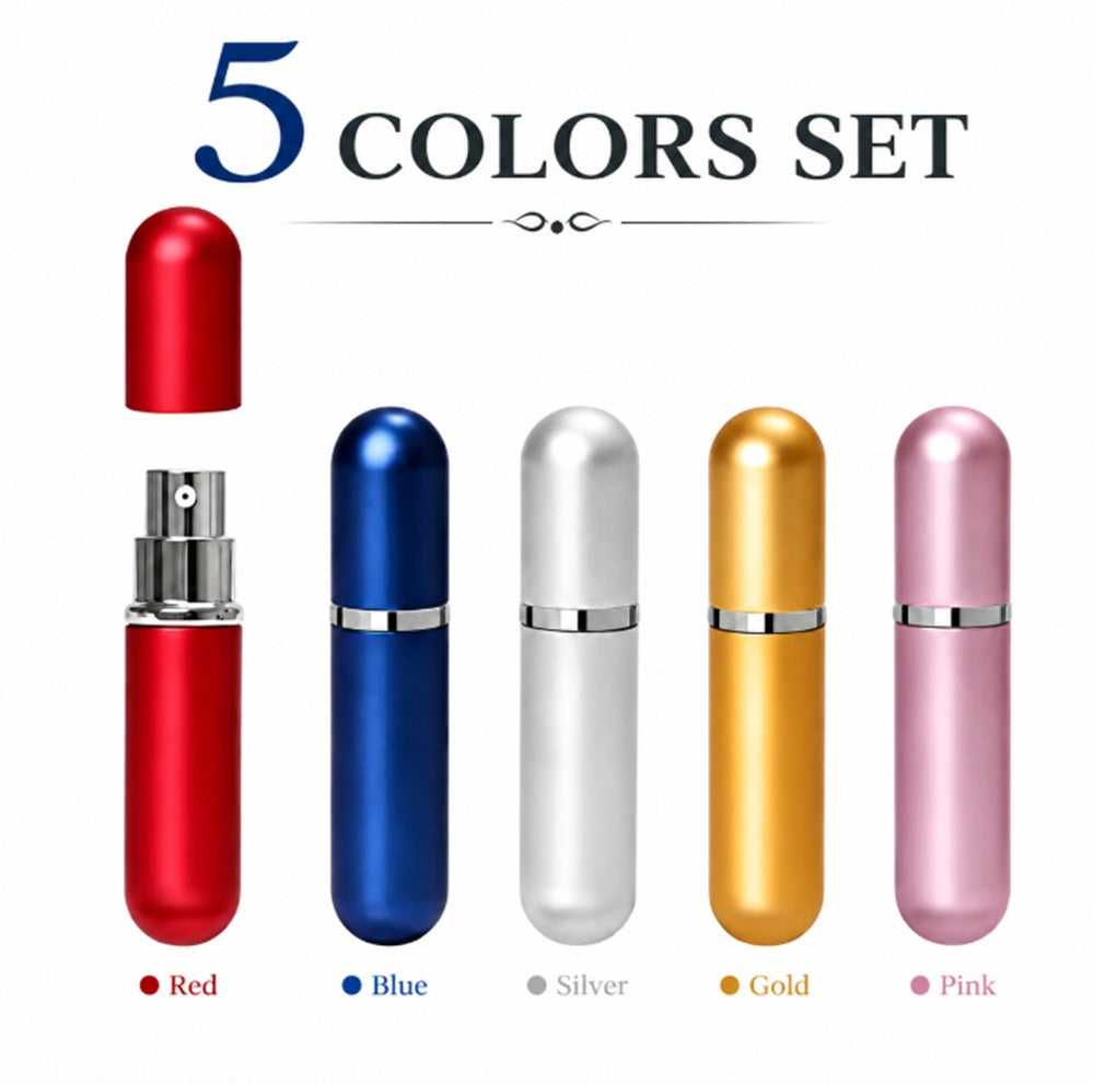 5-Pack 10ml Refillable Travel Perfume Atomizers | TIKA