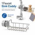 Kitchen Sink Faucet Rack with Sponge & Soap Holder | TIKA