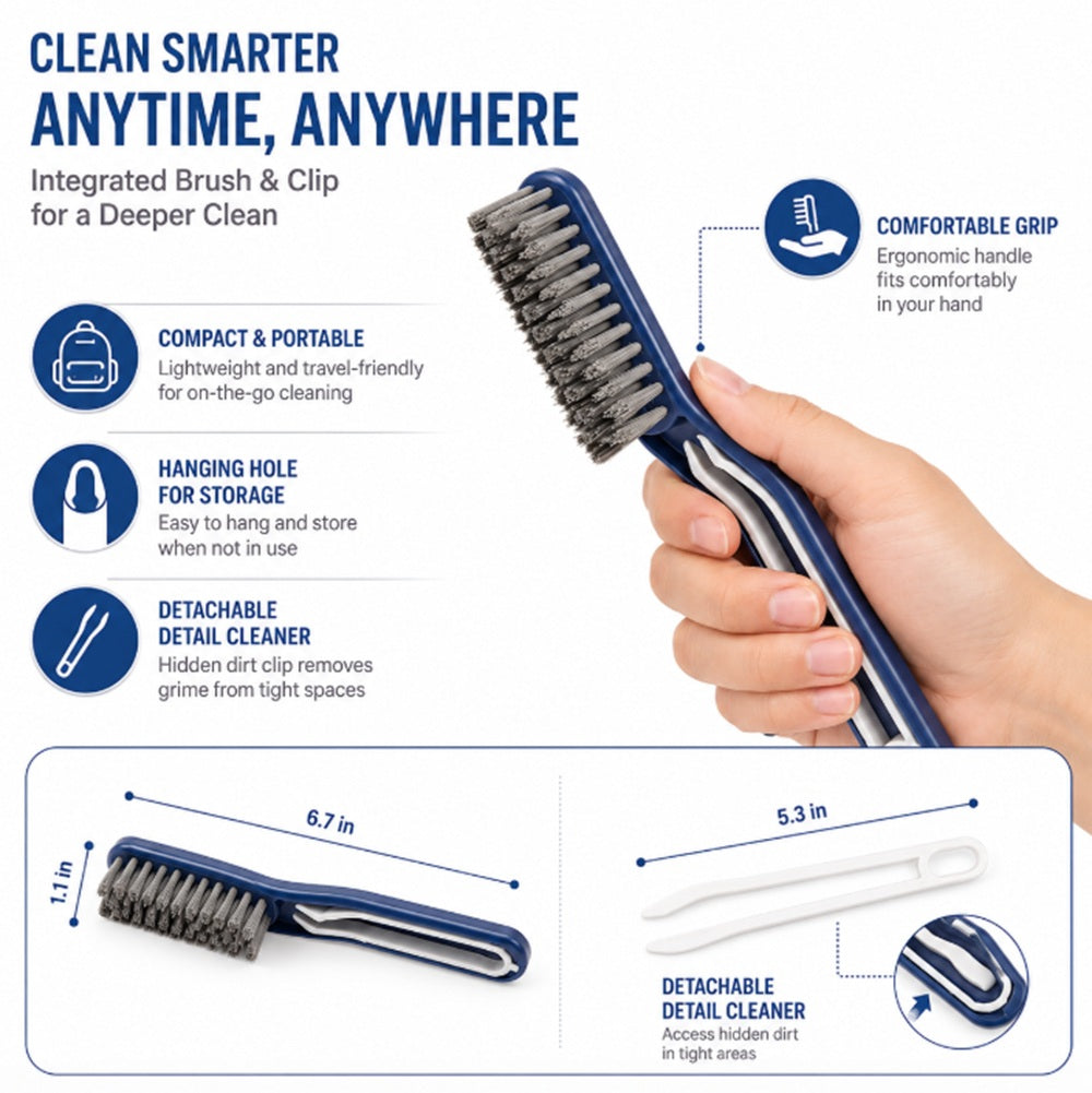 2-in-1 Floor Seam & Grout Crevice Cleaning Brush | TIKA