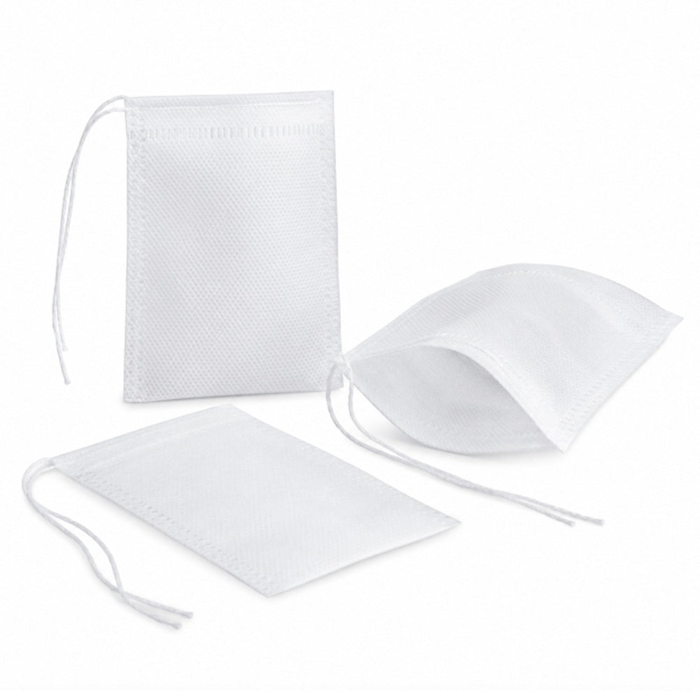 100-Pack 8 x 10 cm Drawstring Tea Filter Bags for Loose-Leaf Tea | TIKA