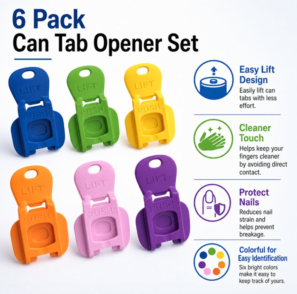 6-Pack Can Tab Openers & Drink Covers | TIKA