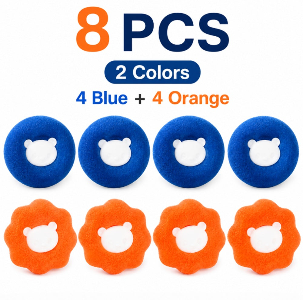 8-Pack Reusable Laundry Pet Hair Remover Balls | TIKA