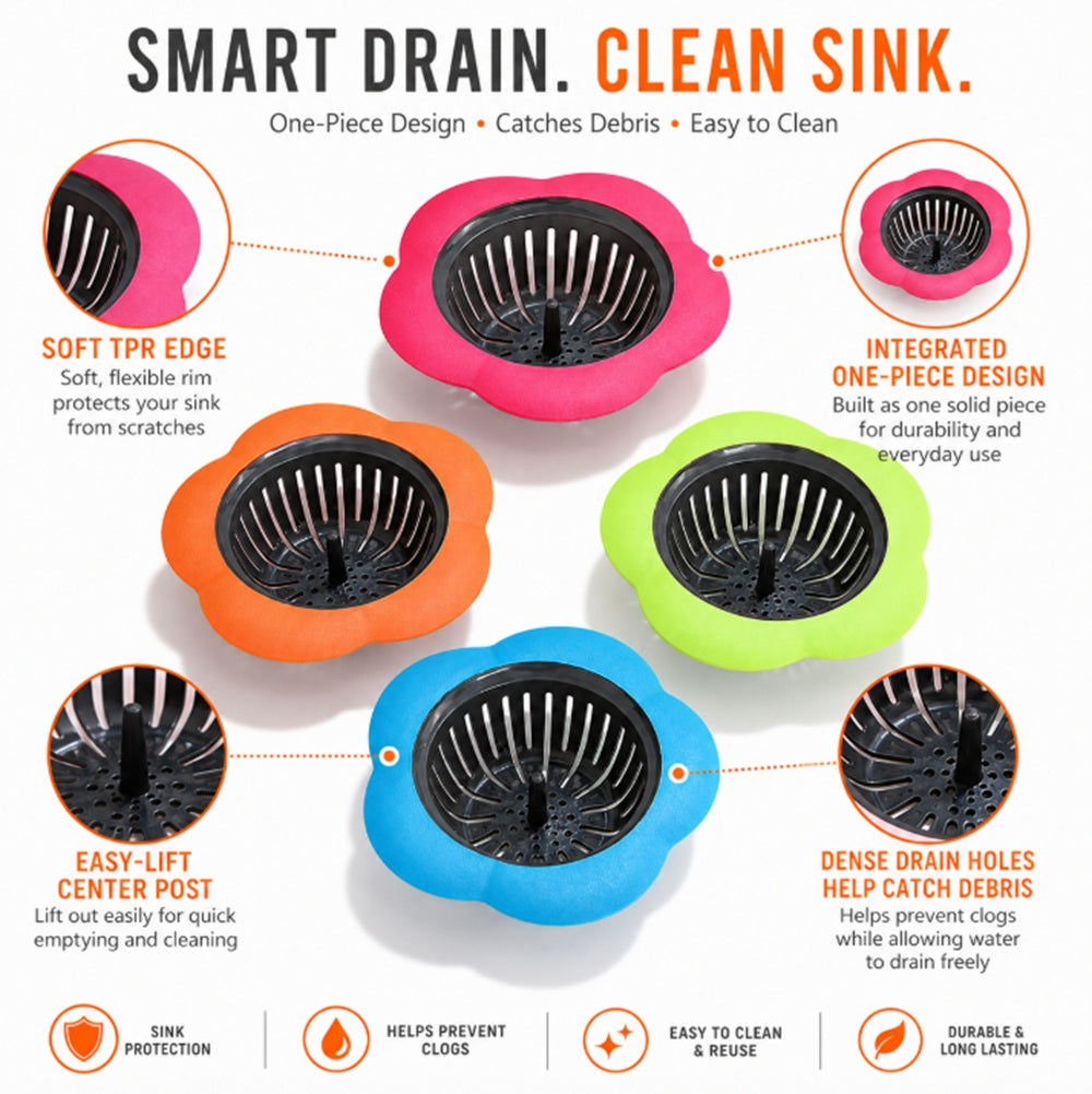 4-Pack Sink Strainer & Drain Stopper Set | TIKA